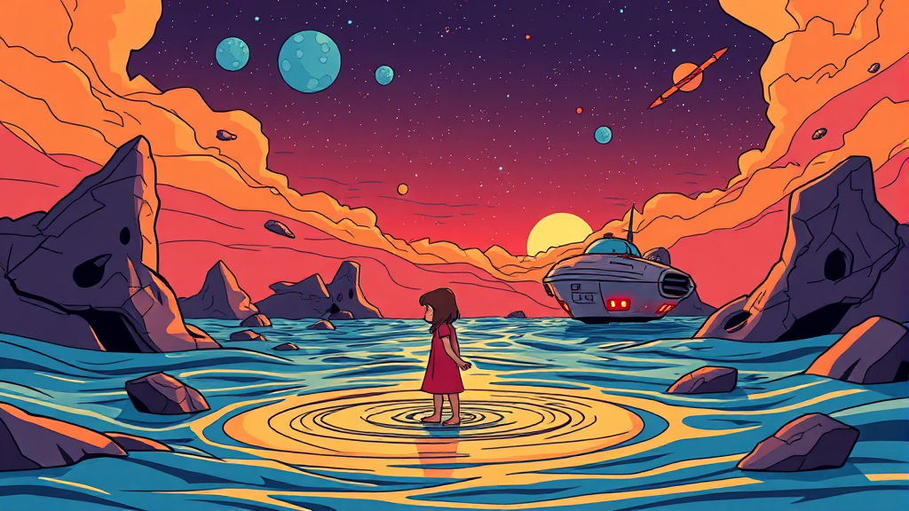 결말 해석: 생존과 선택 (cartoon 스타일)