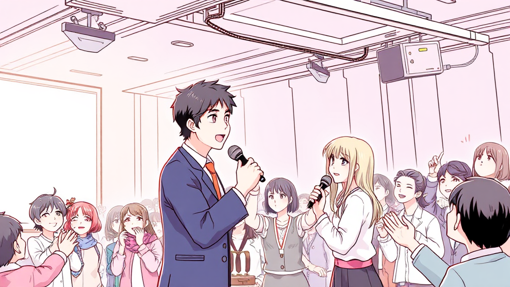 특별했던 성우 무대인사 (illustration 스타일)