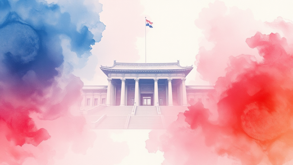 정치 및 정책 변화 (watercolor 스타일)