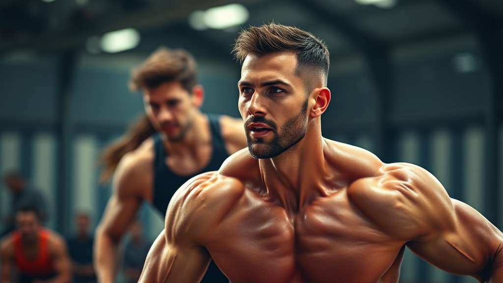 운동 능력 향상에 미치는 영향 (realistic 스타일)