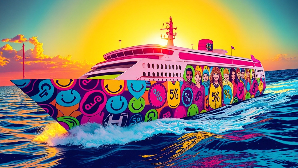 배편 요금 및 할인 정보 (popart 스타일)