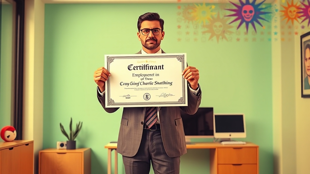 재직증명서, 왜 필요할까요? (popart 스타일)