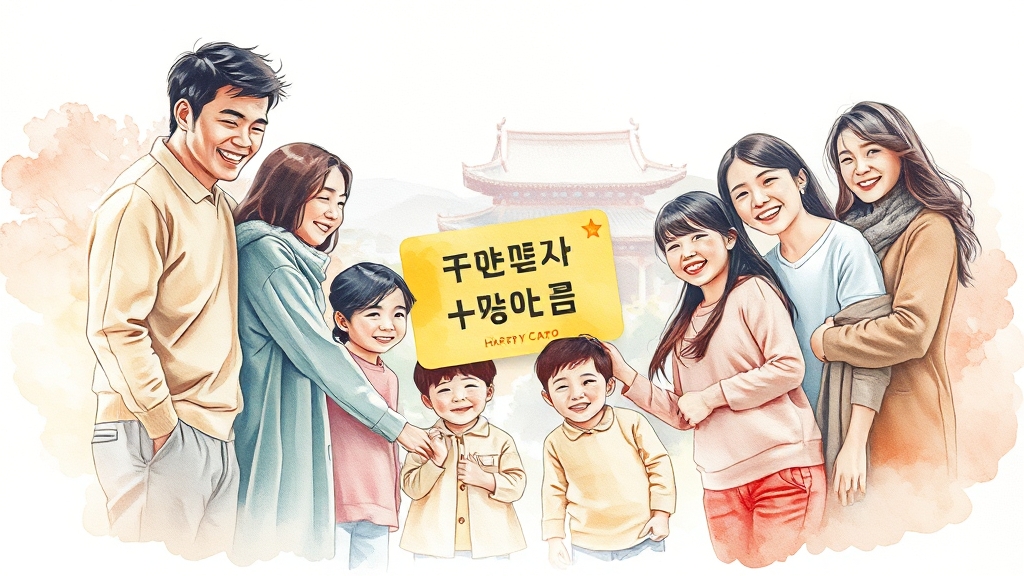 지역별 다자녀 혜택 및 신청 (watercolor 스타일)