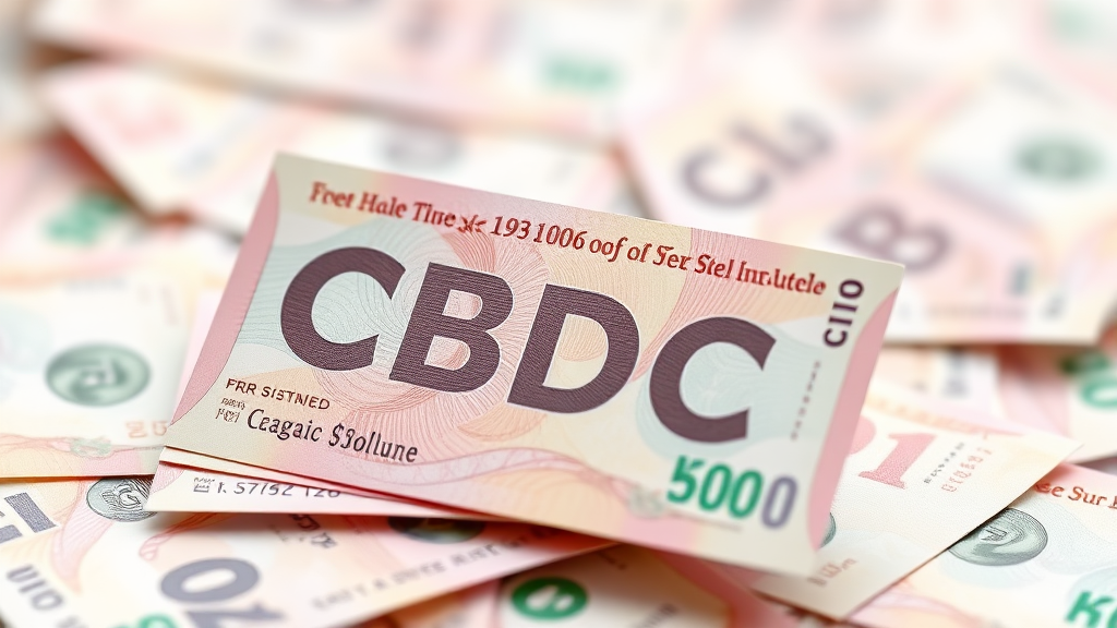 CBDC, 디지털 현금이란? (realistic 스타일)