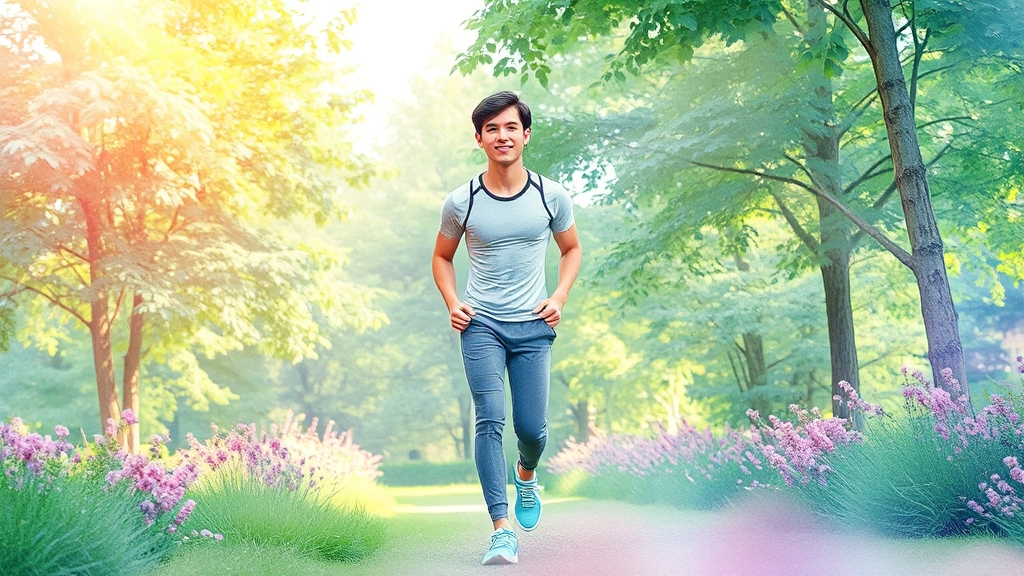 운동으로 혈당 관리하기 (watercolor 스타일)