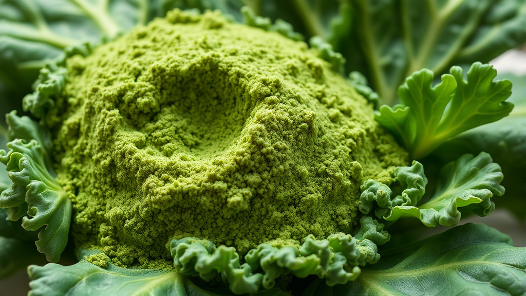 생잎 vs 분말, 뭐가 좋을까? (realistic 스타일)