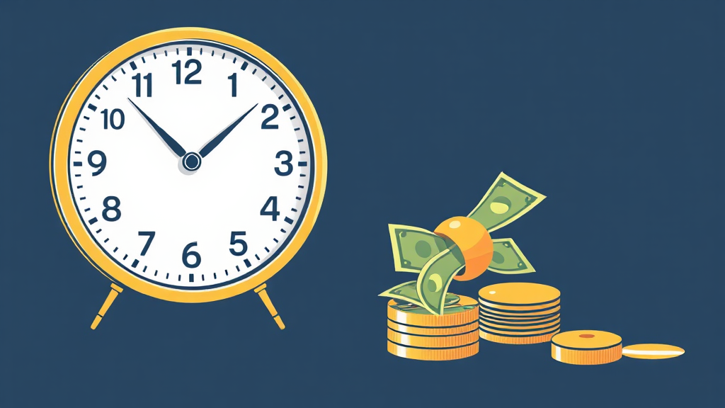 기간, 이자율, 가산금 (illustration 스타일)