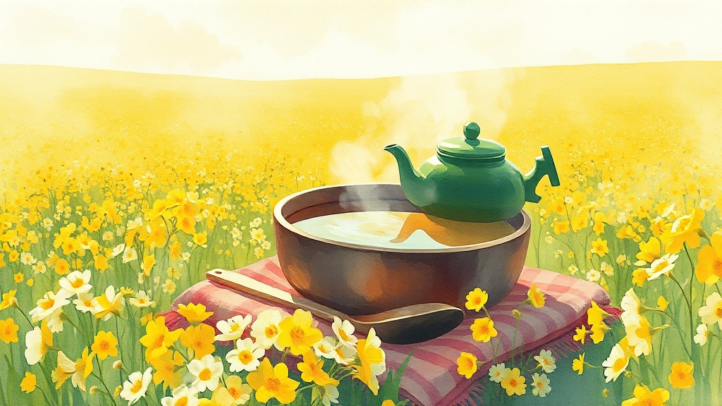 축제에서 맛보는 즐거움 (watercolor 스타일)