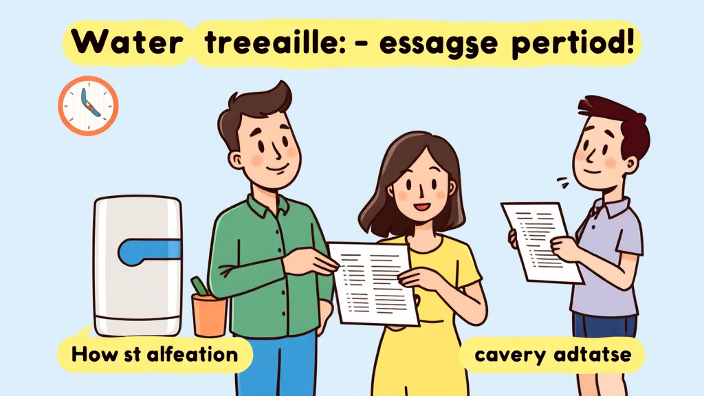 정수기 렌탈 계약 시 반드시 확인해야 할 사항 (cartoon 스타일)