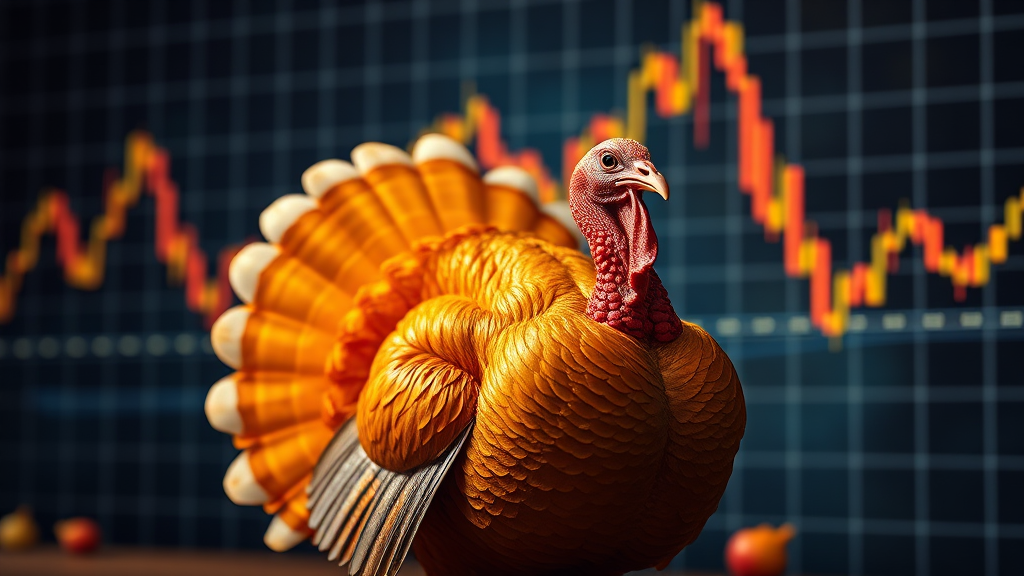 추수감사절 연휴, 시장 특징은? (realistic 스타일)