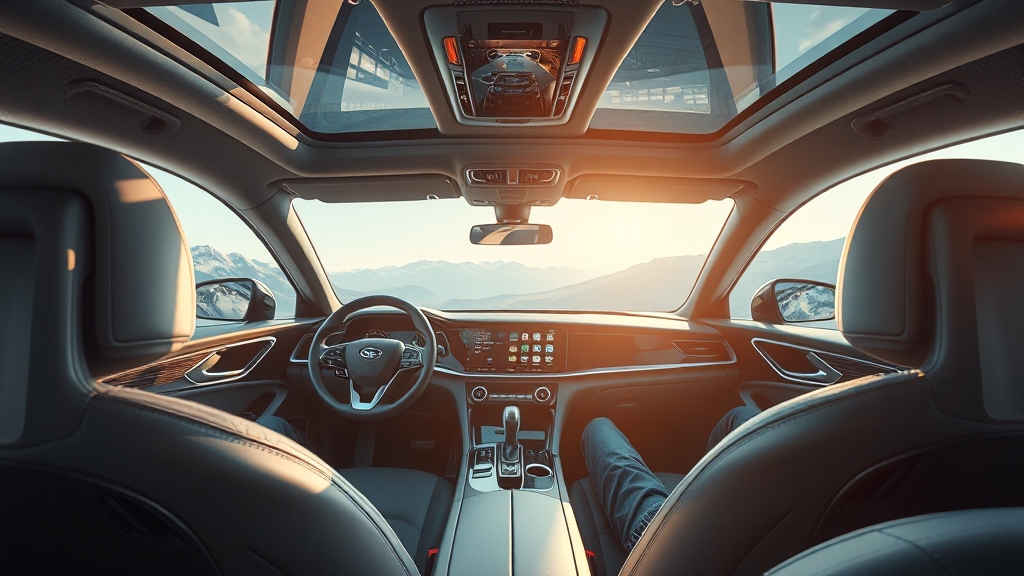 주요 편의 기능 및 인포테인먼트 시스템 (realistic 스타일)