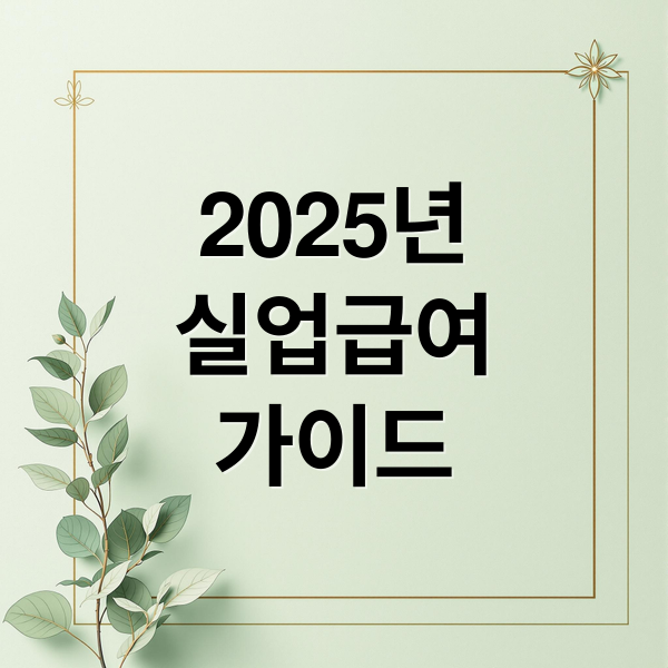 2025년
실업급여
가이드 (고용24 실업급여 수급기간 금액)