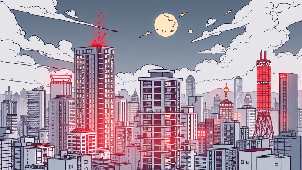 강남 집값 상승과 종부세 변화 (illustration 스타일)