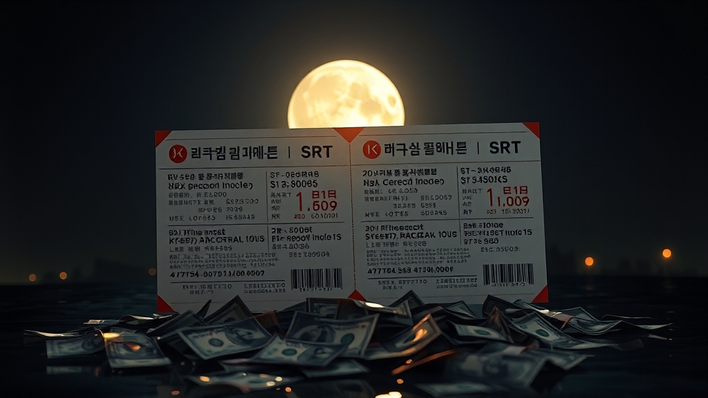 KTX vs SRT 환불 규정 비교 (realistic 스타일)