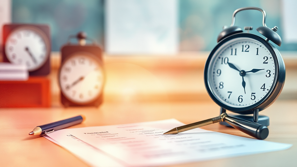 시험 과정 및 일정 (watercolor 스타일)