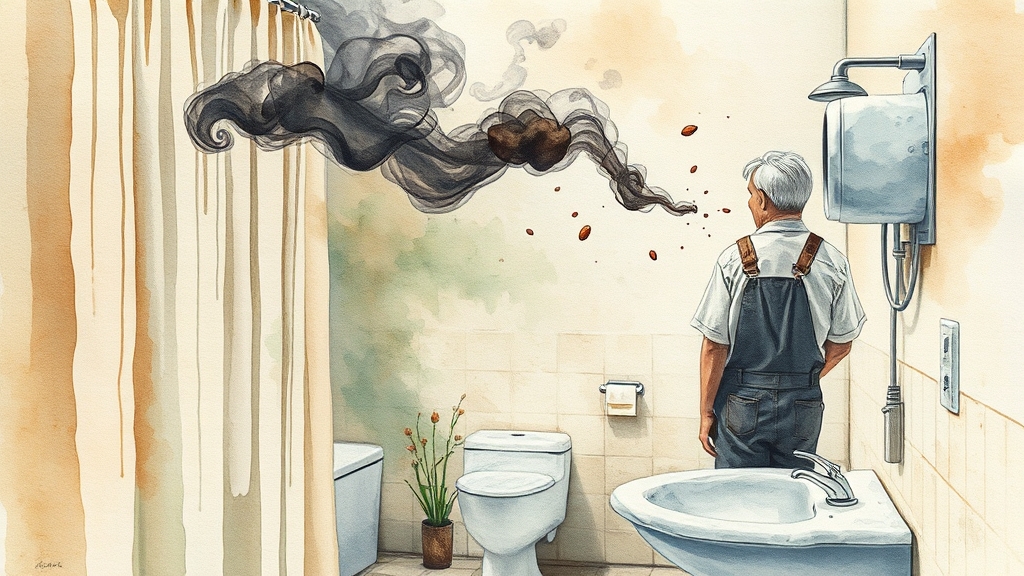 냄새 원인, 습기와 세균! (watercolor 스타일)