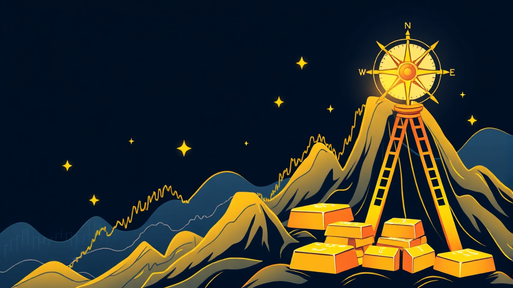 금 ETF 투자 전략 (현물형 vs 주식형) (illustration 스타일)