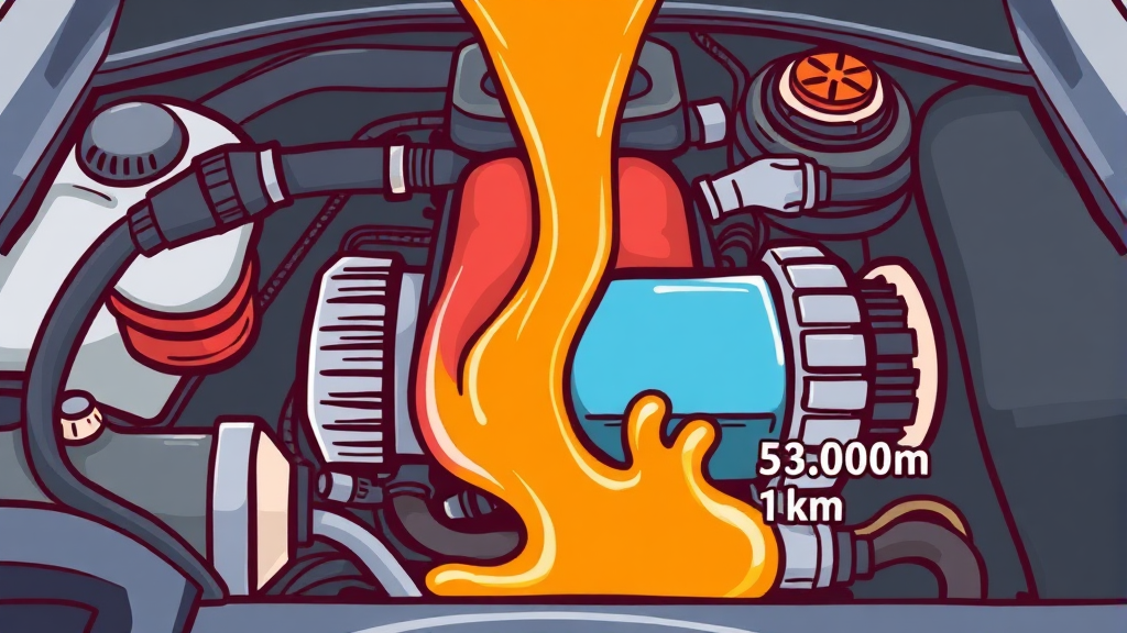 엔진오일 종류별 비교 (광유 vs 합성유) (cartoon 스타일)