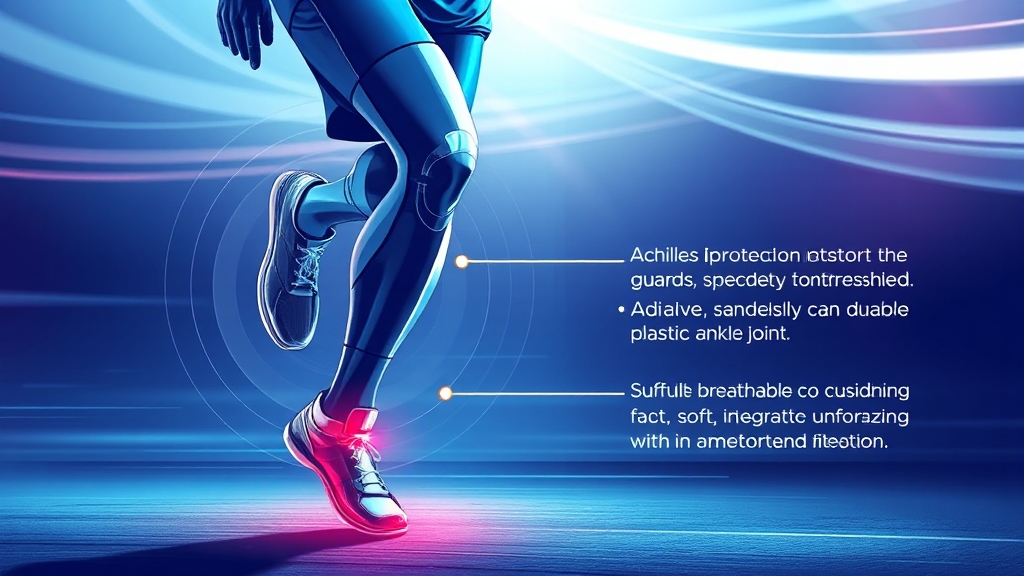 아킬레스건 보호 설계 분석 (illustration 스타일)