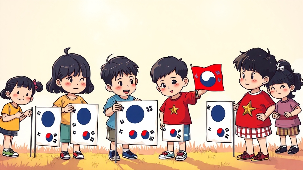 현충일 교육 자료와 이야기 (cartoon 스타일)