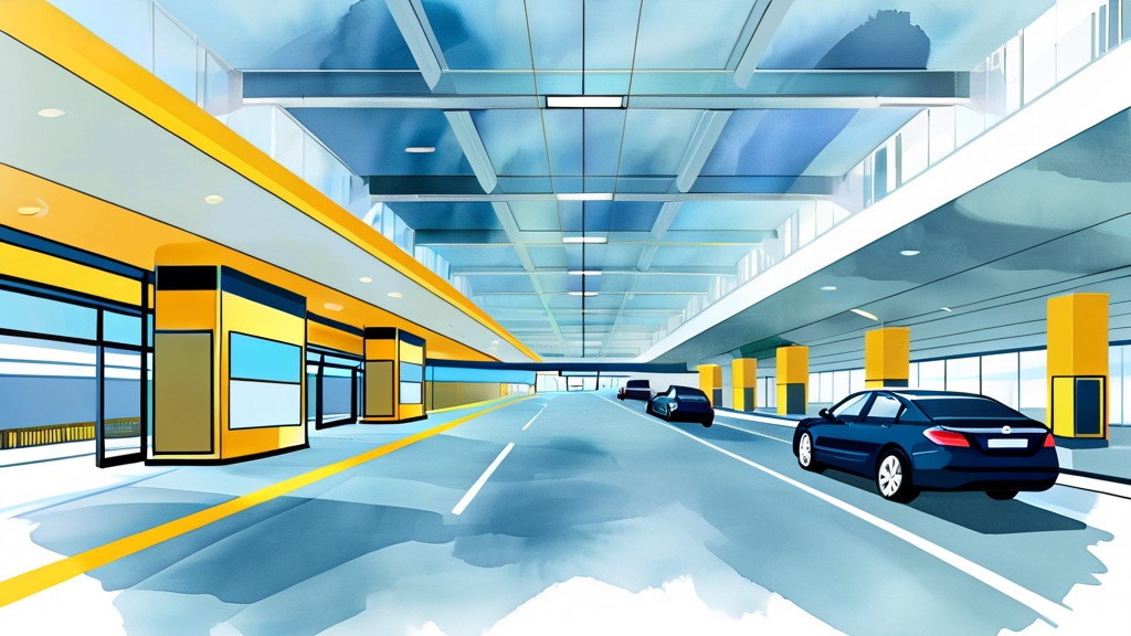 사설 발렛 주차 서비스: 장점과 선택 시 고려사항 (watercolor 스타일)