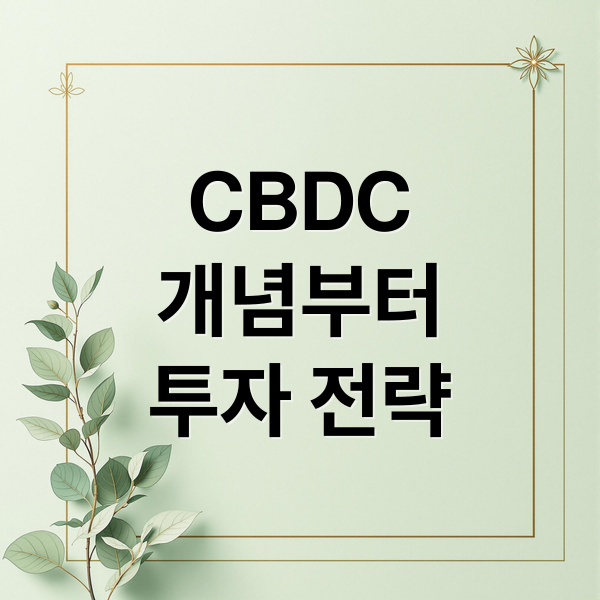 CBDC
개념부터
투자 전략 (디지털화폐 CBDC 관련주 TOP6)