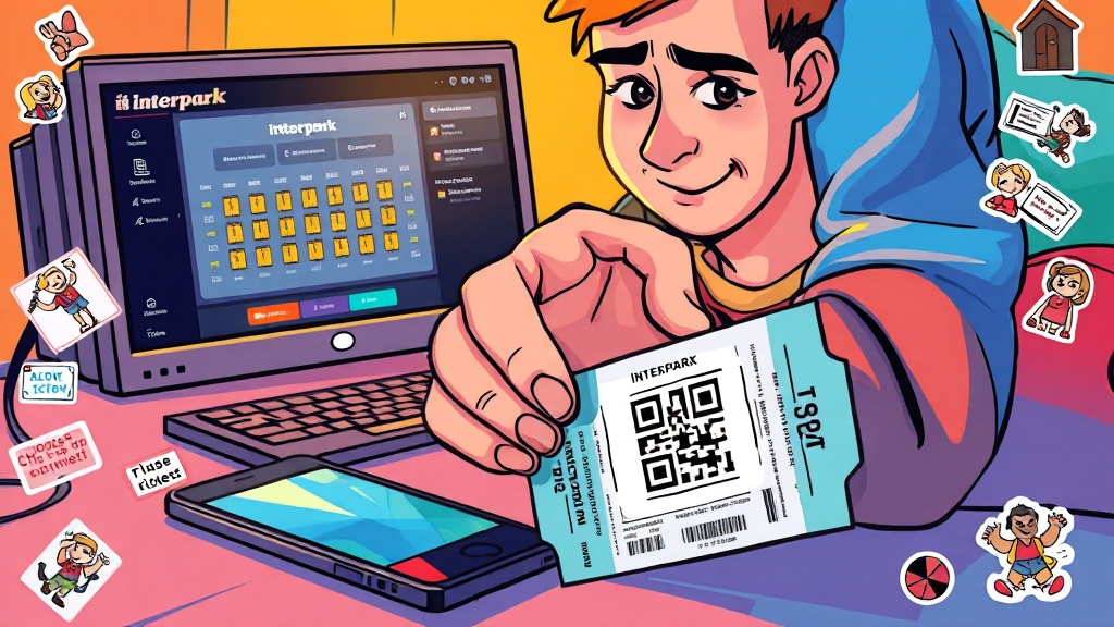 티켓팅 성공 전략 & 꿀팁 (cartoon 스타일)