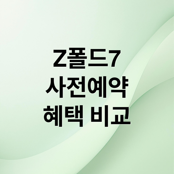 Z폴드7
사전예약
혜택 비교 (갤럭시 Z폴드7 사전예약 비교)