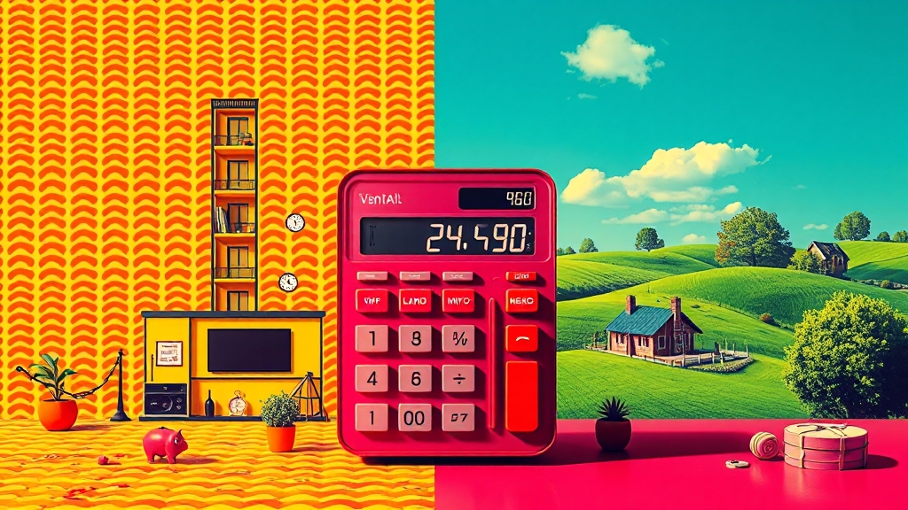 부동산 유형별 증여세 계산법 (아파트 vs 토지) (popart 스타일)
