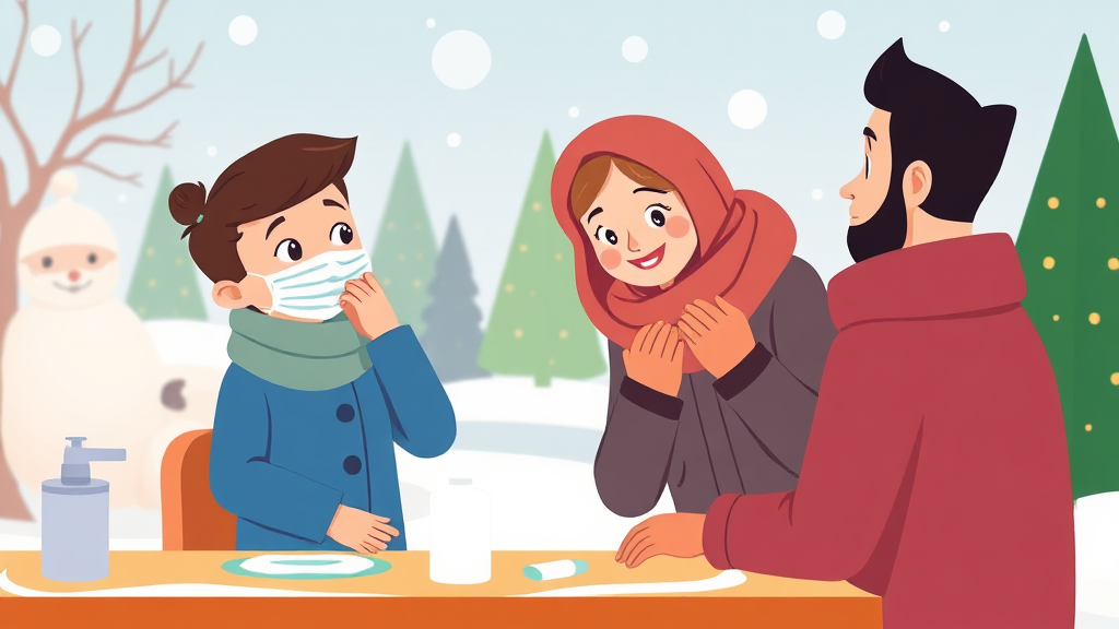 B형 독감, 어떻게 예방해야 할까요? (cartoon 스타일)