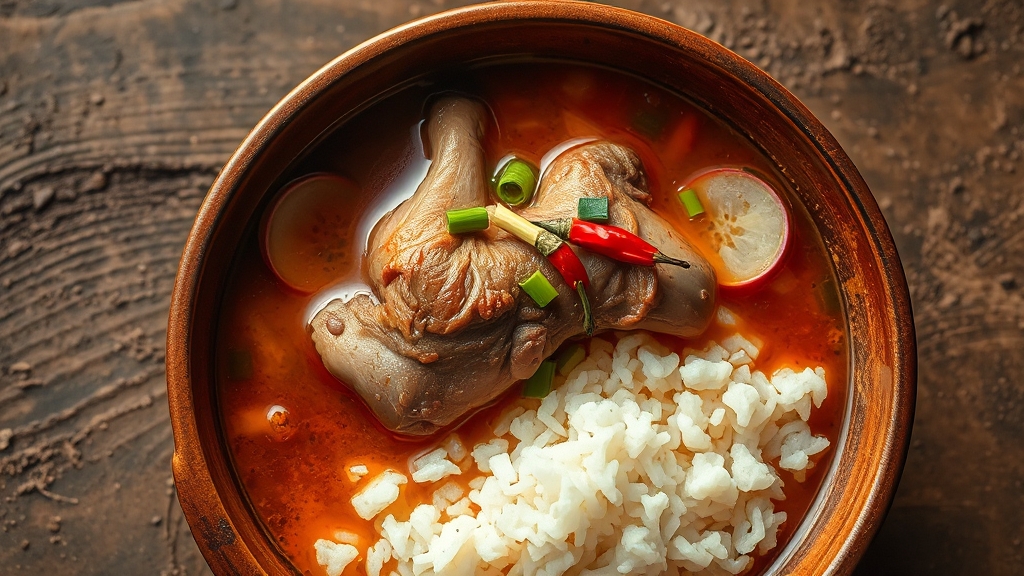 약돌돼지 족살찌개: 독보적인 맛의 비밀 (realistic 스타일)