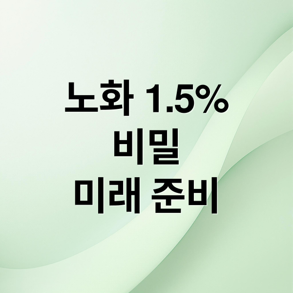 노화 1.5%
비밀
미래 준비 (귀찮은 사람 노화 1.5%)