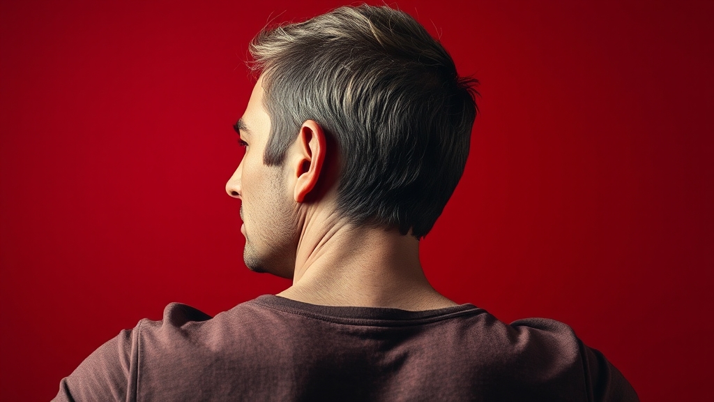 뒷골 통증 유발 요인 (realistic 스타일)