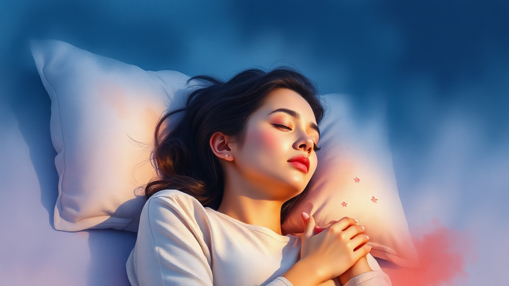 수면, 운동, 스트레스 관리 (watercolor 스타일)