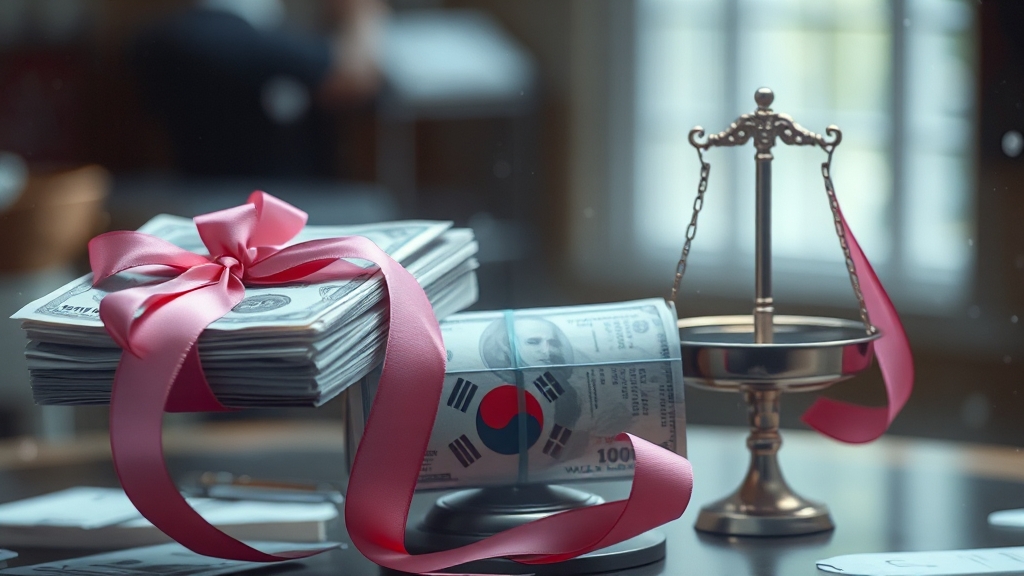 기부금 규모 및 사용 내역 논란 (realistic 스타일)