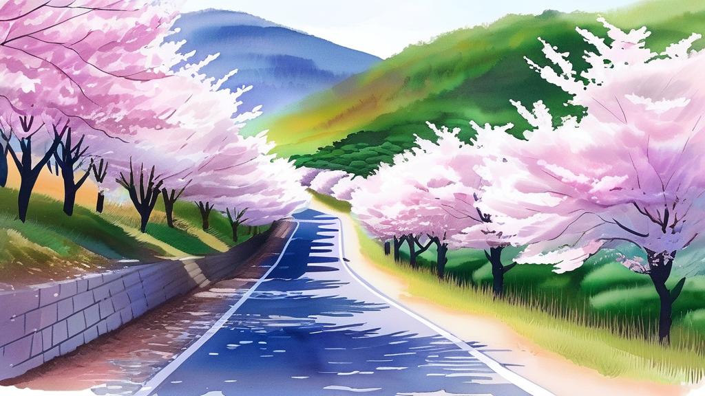 진해군항제, 현지인이 추천하는 숨은 명소 (watercolor 스타일)