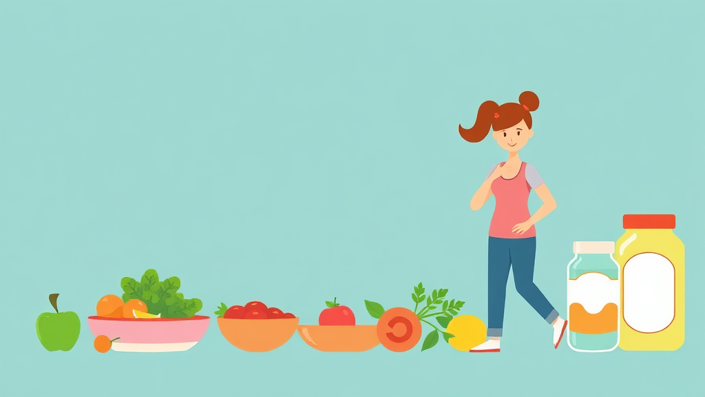 성공적인 다이어트를 위한 최종 조언 (illustration 스타일)