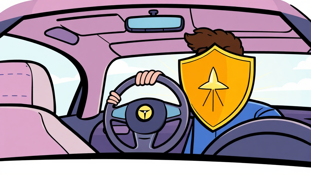 운전자보험 가입 시 유의사항 (cartoon 스타일)