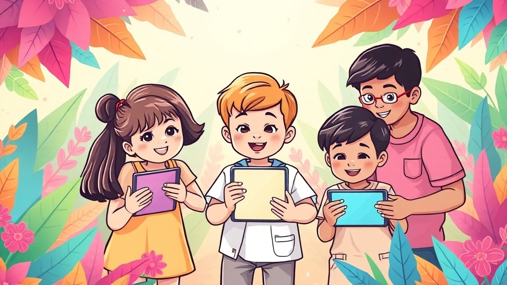 나의건강기록 앱 소개 (cartoon 스타일)