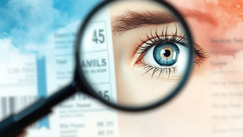 노안 수술 가격 비교 (watercolor 스타일)