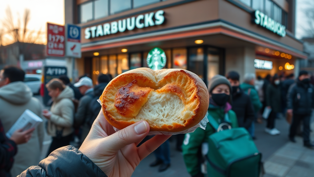 두바이 쫀득롤: 오픈런 실태 (realistic 스타일)