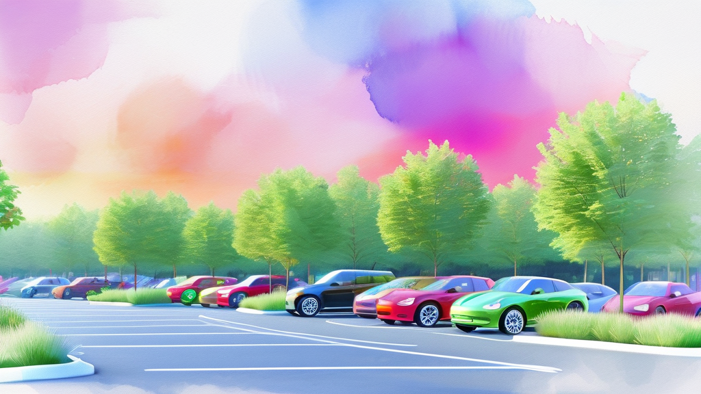 공영주차장 5부제, 어떻게 운영되나요? (watercolor 스타일)