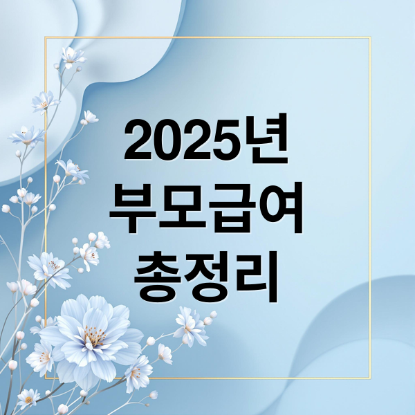 2025년
부모급여
총정리 (2025년 부모급여 1800만원)