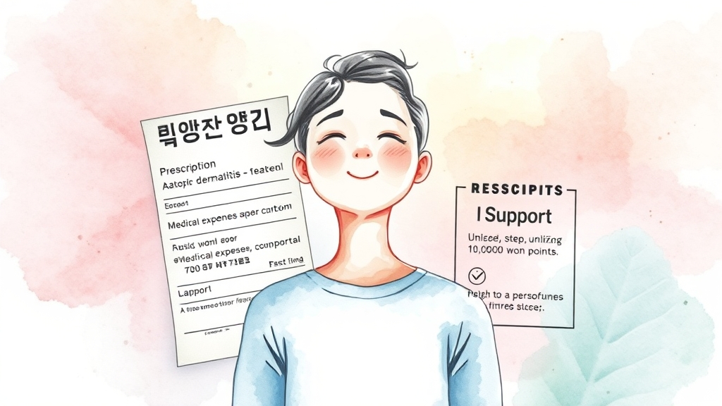 환경성질환 진료비 신청 방법 (watercolor 스타일)