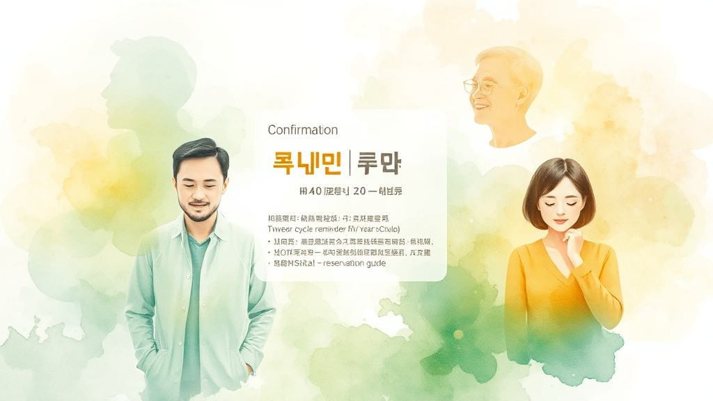 검진 대상 확인법 (watercolor 스타일)