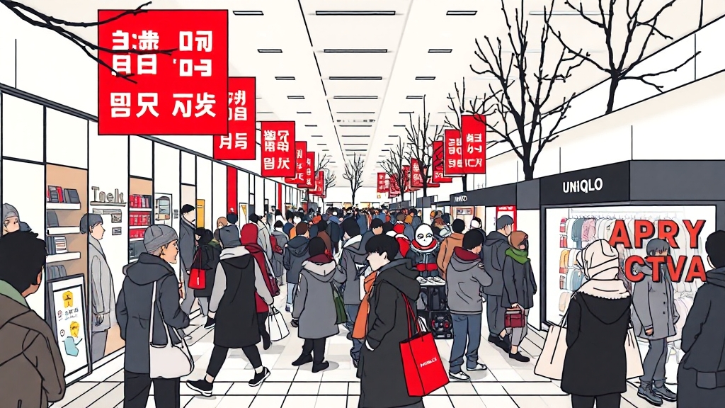 유니클로 세일 핵심 요약 (illustration 스타일)