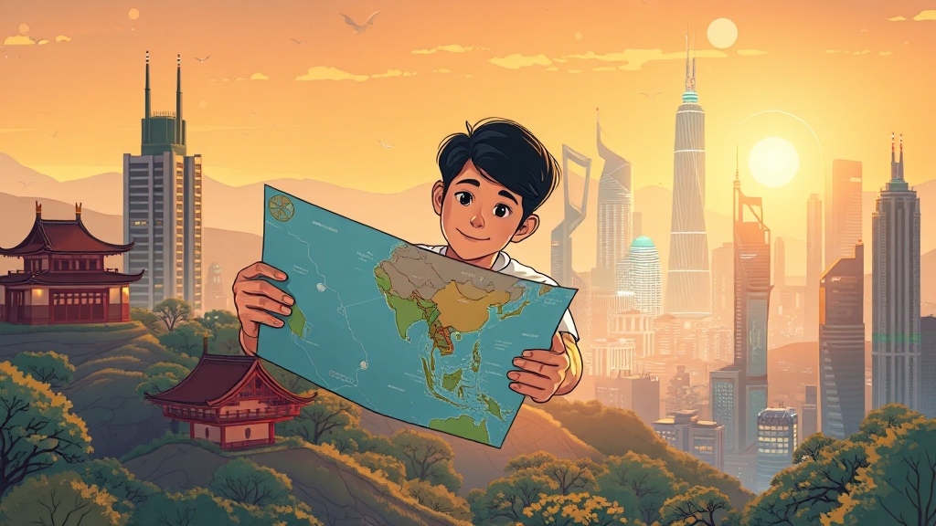 K-Geo플랫폼, 지금 바로 시작하세요! (cartoon 스타일)