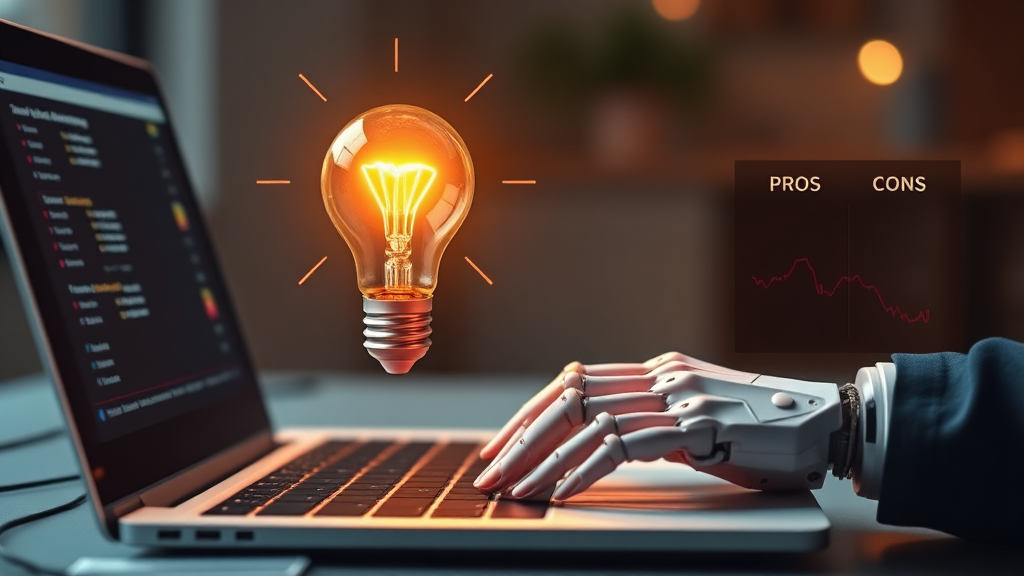 AI 부업 현실적인 장단점 (realistic 스타일)