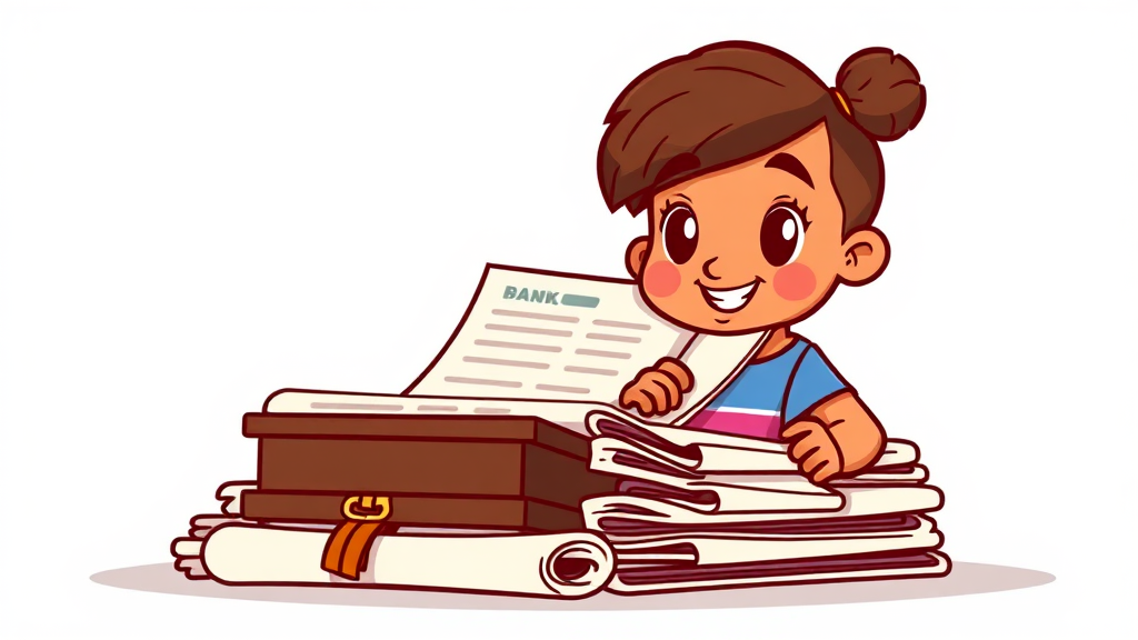 신청 시 꼭 필요한 서류는 무엇인가요? (cartoon 스타일)