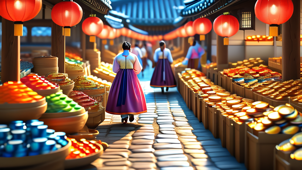 통인시장, 단순한 시장을 넘어선 문화 공간 (realistic 스타일)